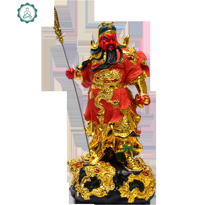 寺庙关公摆件九龙关公佛像武财神关二爷居家供奉开业礼品 封后 16寸38