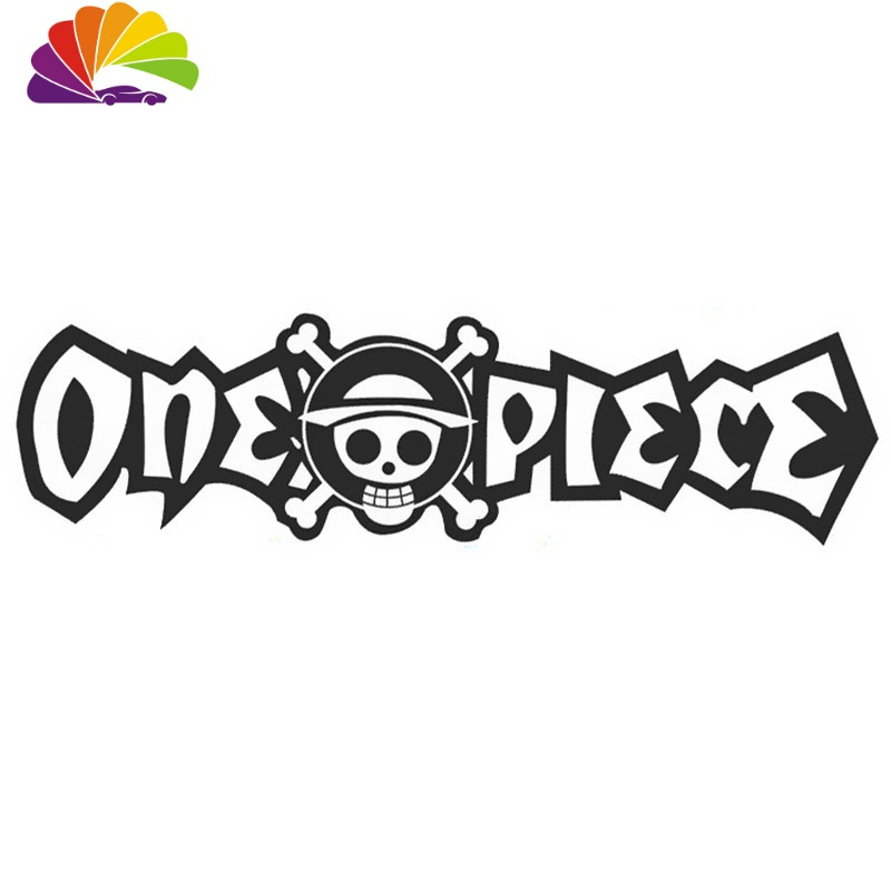 车纸潮后窗装饰用品大全车外海贼王艾斯路飞贴 海贼王英文贴黑白色