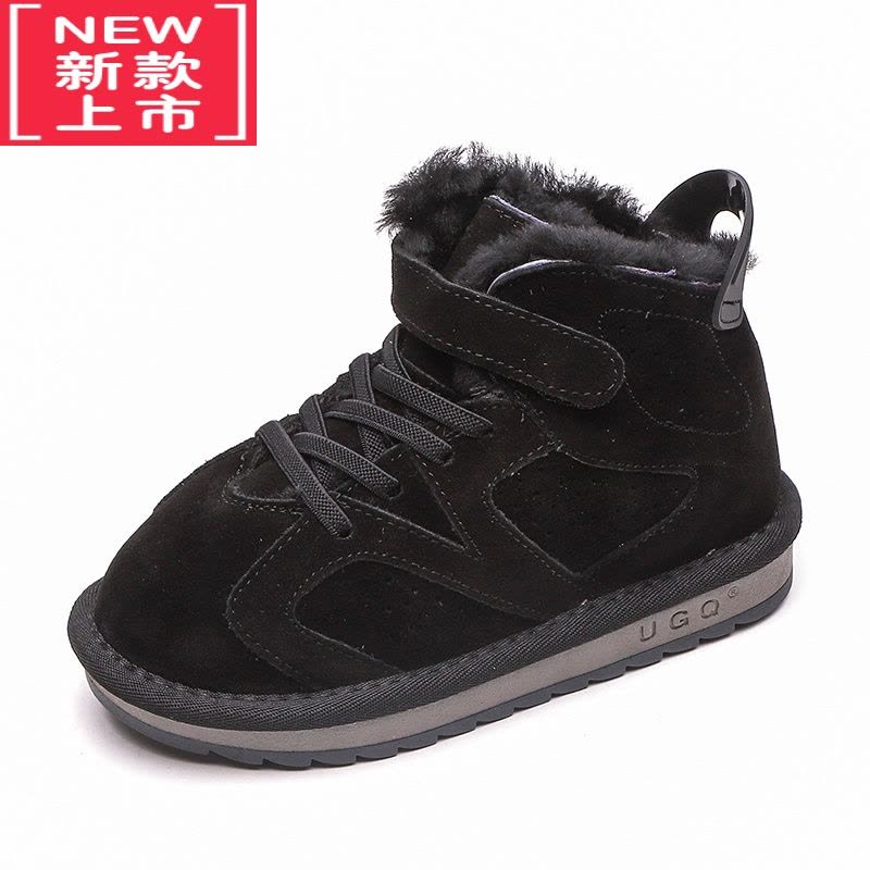 可莉允儿童雪地靴男童一体冬鞋加厚加绒小童宝宝大棉鞋女童面包鞋图片
