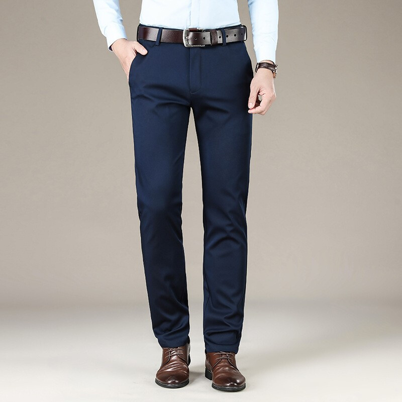 休闲西裤春夏季常规长裤男装中青年长裤常规弹力商务休闲男士西服裤