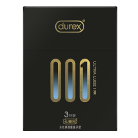 杜蕾斯(Durex) 聚氨酯避孕套 001系列 倍润 3只装 超薄款润滑型安全套套 男用成人情趣计生用品byt