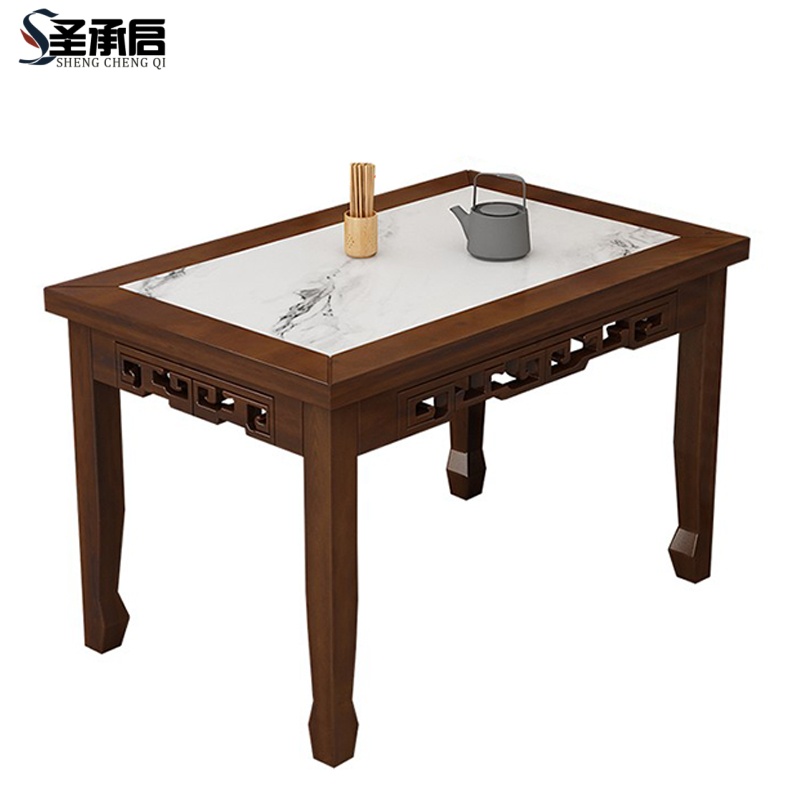 圣承启餐桌1.4米套高清大图