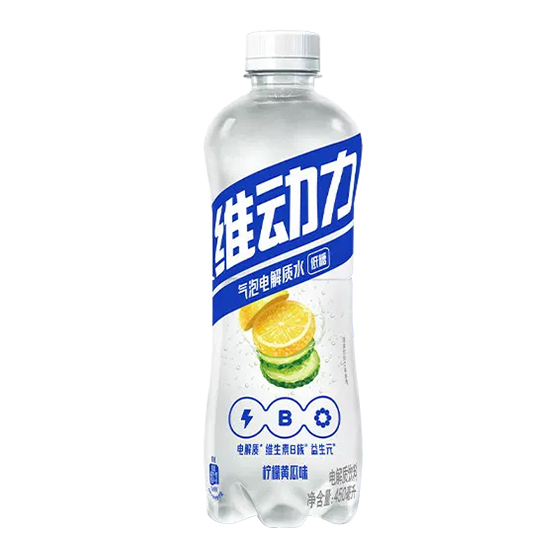 百事(pepsi) 百事可乐维动力气泡电解质水柠檬黄瓜味450ml*5瓶装高清大图