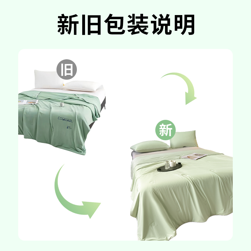 东纺拾光冰冰棉棉双感AB面夏被200*230cm 万宝绿(单位;条)DF3006