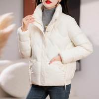 2023新款免洗棉服女短款加厚显瘦羽绒棉衣韩版宽松立领小棉袄外套_3806