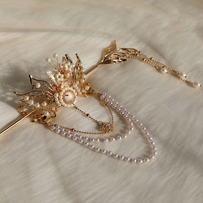 汉服头饰全套女古风发冠簪子古代后压发簪流苏发饰古装步摇配饰品簪子