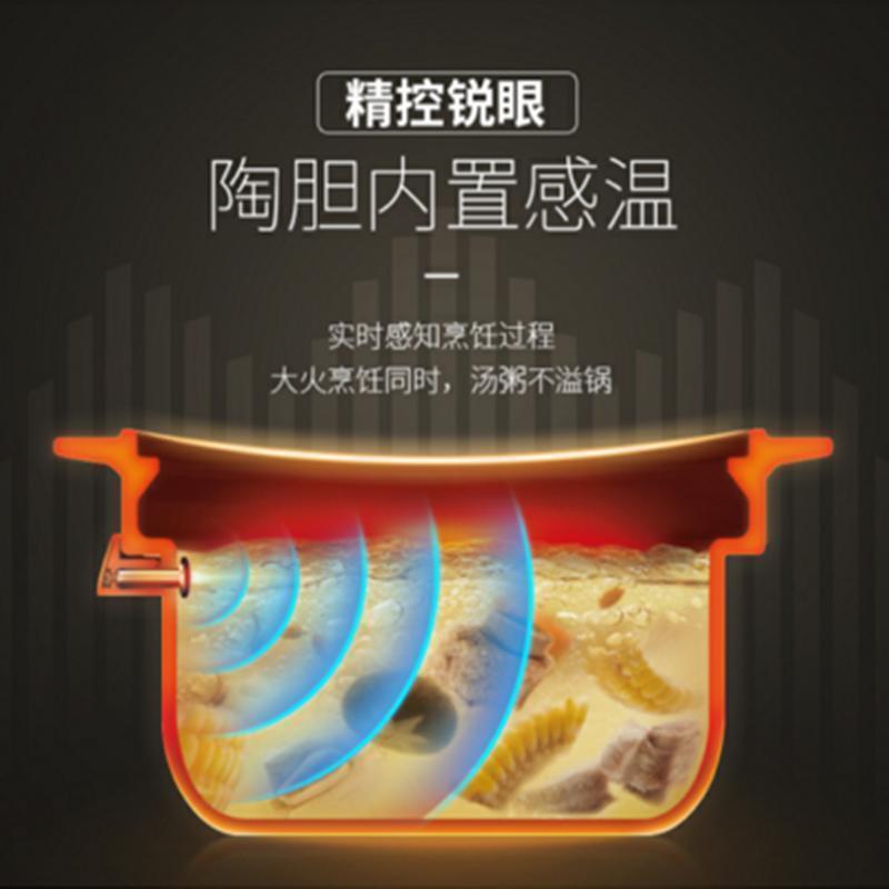 苏泊尔(SUPOR)电炖锅TG40YC5煲汤锅养生锅中华炽陶4L大容量1-5人智能预约红陶内胆多功能电炖盅电砂锅高清大图