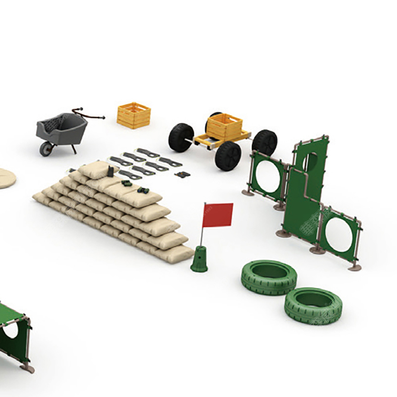 华森葳 户外运动探索区 军事体能游戏区 户外洞洞叠叠积木组高清大图