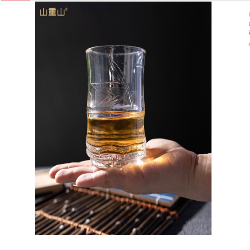 物作步步高升竹叠杯三件套8003 玻璃杯220ML*3