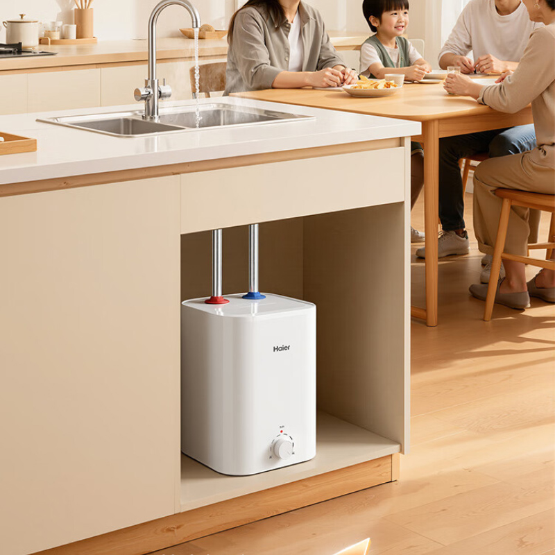 海尔(Haier)小厨宝厨房小型电热水器8升家用洗菜洗碗神器上出水2200W速热储水式热水器EC8FA高清大图