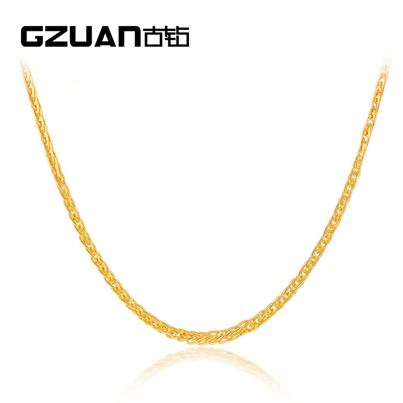 GZUAN古钻珠宝 黄金项链 足金女士款时尚百搭肖邦锁骨项链 ZGK0002