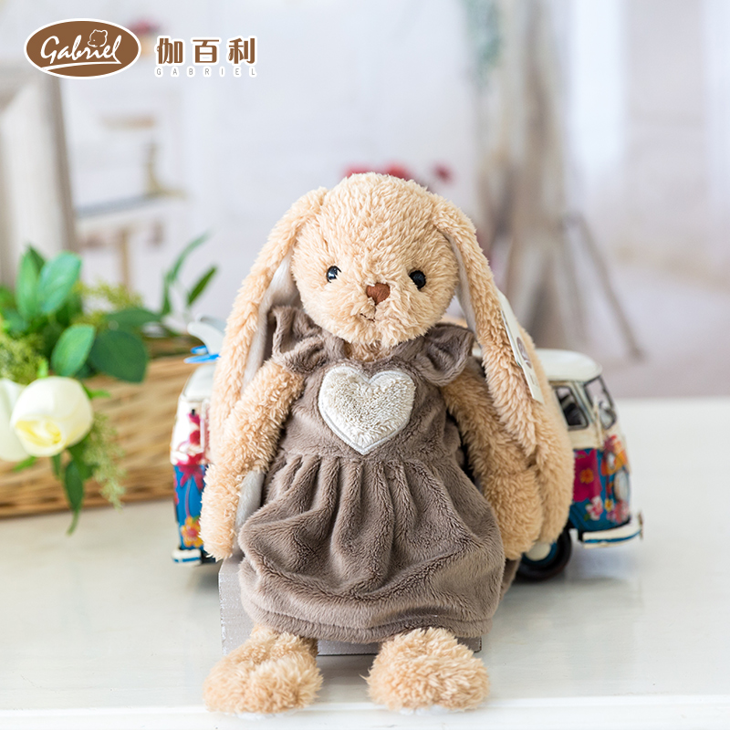伽百利gabriel长耳大兔子毛绒公仔布娃娃玩具送女孩欧式正版玩偶视频