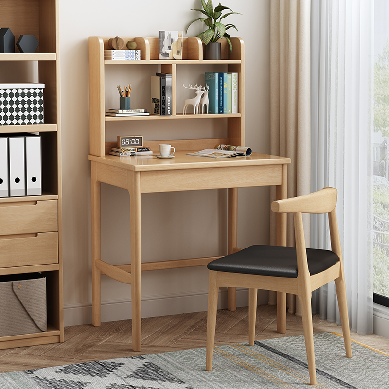 寻木匠北欧实木小书桌简约家用卧室写字桌初中生迷你电脑桌子