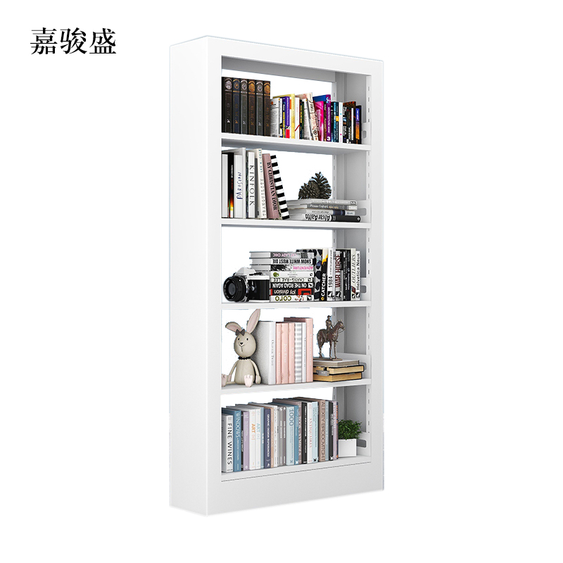 嘉骏盛图书馆书架阅览室货架资料档案架钢制书架单面五层主架