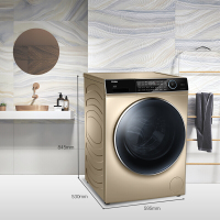 【送装同步】海尔(Haier) 10公斤kg直驱变频纤薄全自动滚筒洗衣机家用EG10014BD809LGU1
