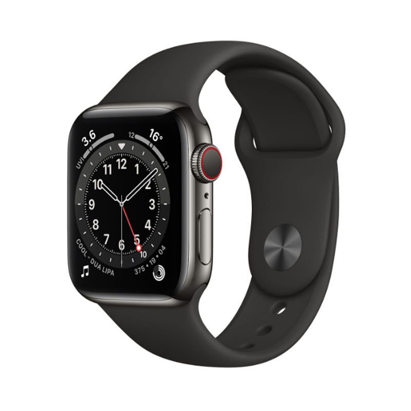 Apple智能手表m06x3ch A 苹果 Apple Watch Series 6 40毫米 Gps 蜂窝版石墨色不锈钢表壳黑色运动型表带 石墨色智能 手表运动手表apple Watch6 价格图片品牌报价 苏宁易购红橙子数码旗舰店