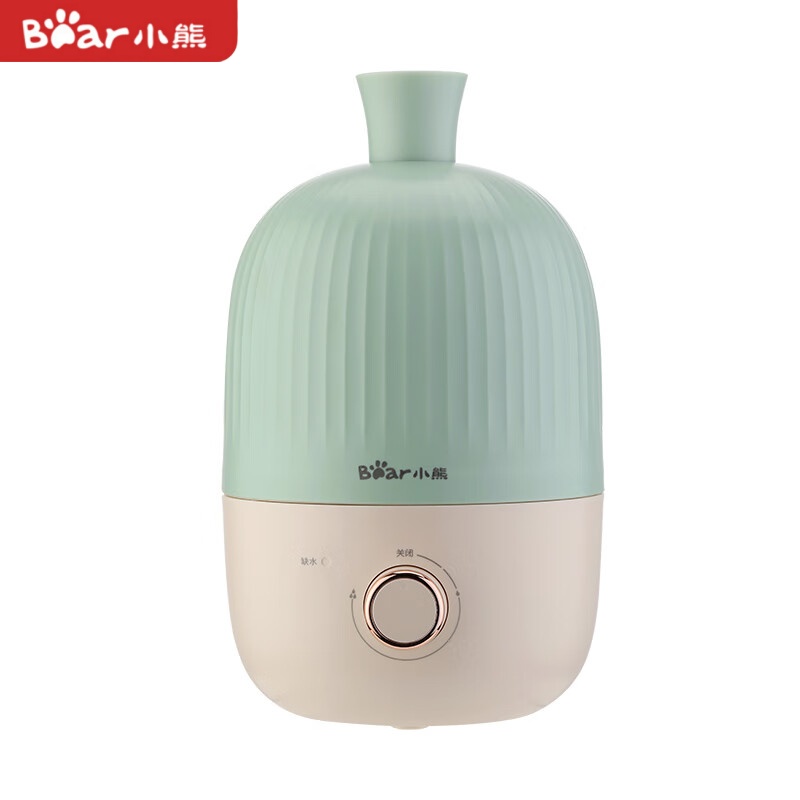小熊加湿器 办公桌面大容量家用低噪大雾量空气加湿净化 JSQ-B15K5春意绿