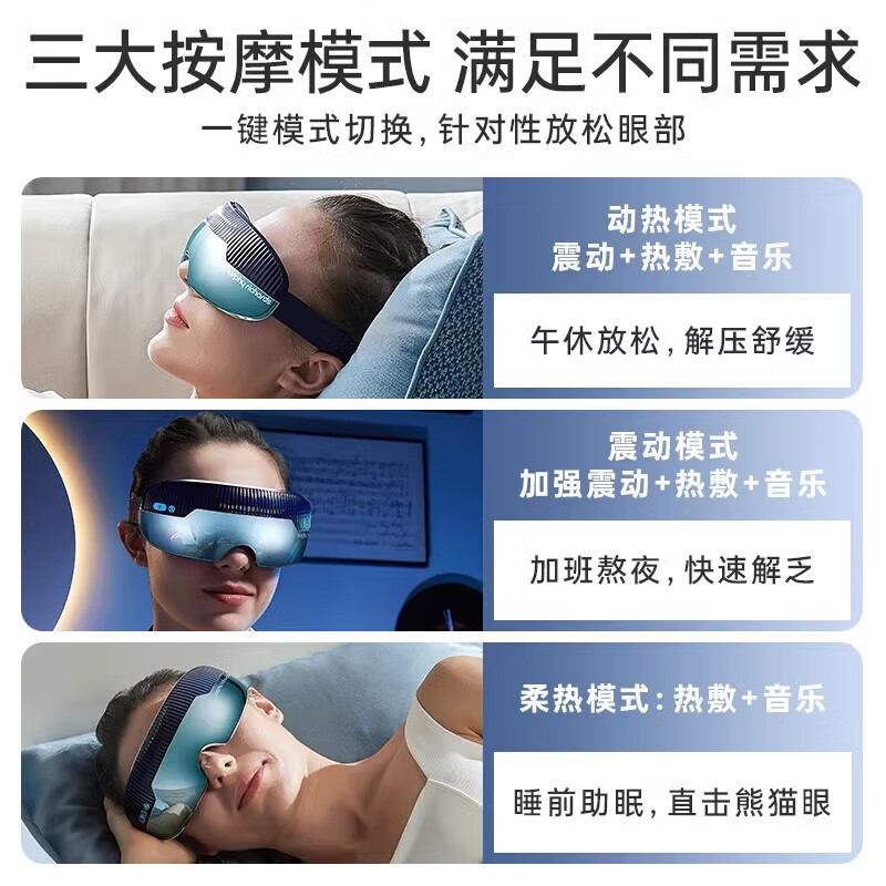 摩飞电器(MORPHY RICHARDS) MR-E5S 眼部按摩仪(蓝绿色)高清大图