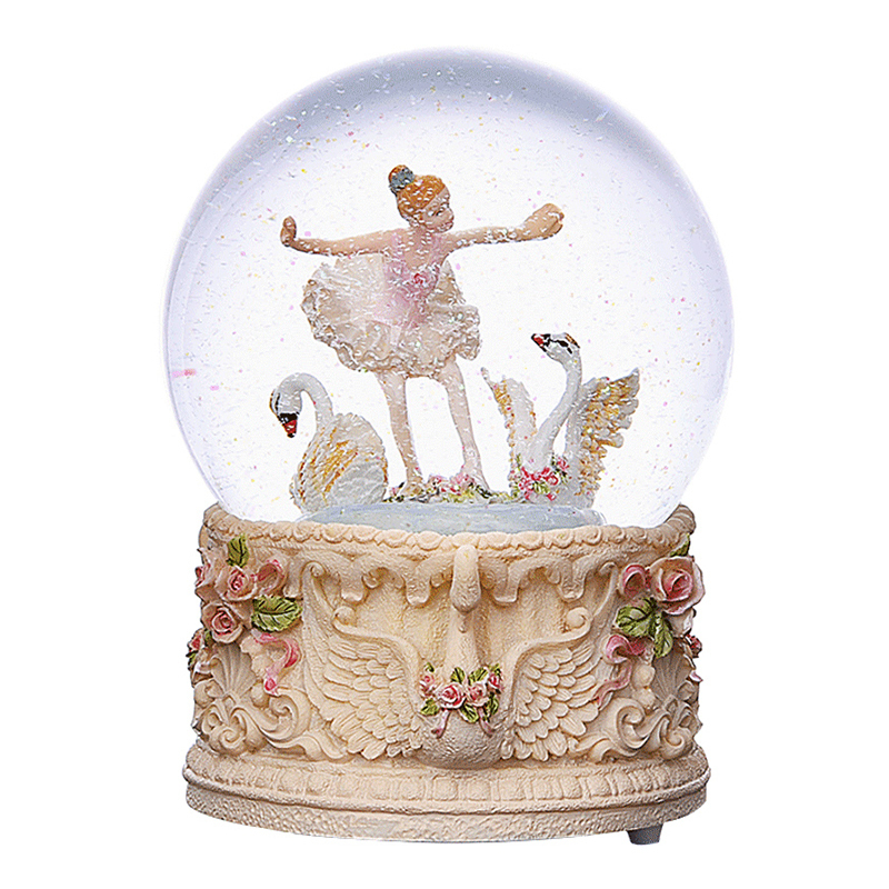 芭蕾水晶球音乐盒旋转跳舞八音盒生日女生毕业儿童节女孩公主