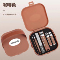 马卡龙指甲刀指甲套装全套专用工具 咖啡色吊带盒/指甲刀6件套