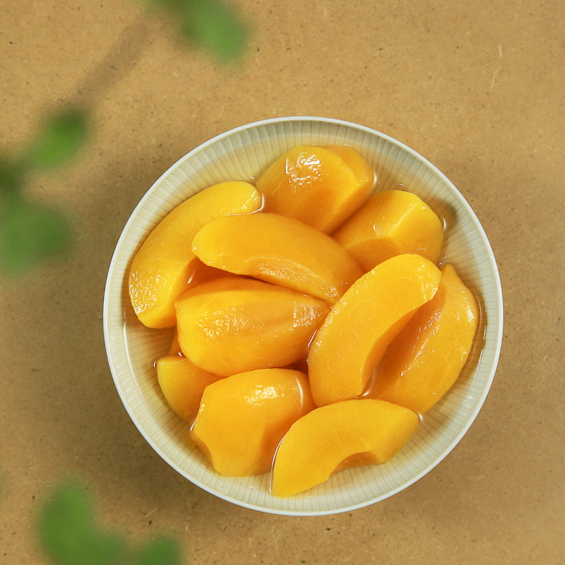 真心罐头水果新鲜糖水黄桃罐头休闲食品零食特产336g6罐整箱