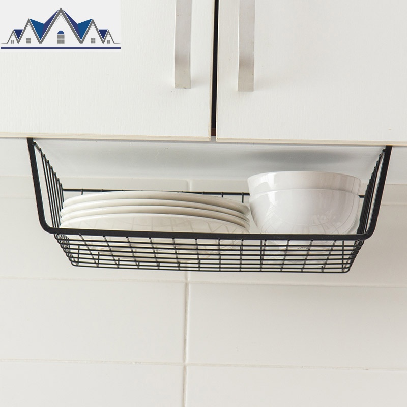 日式下挂篮厨房收纳架调味架碗碟架衣柜置物架浴室架免钉_846高清大图