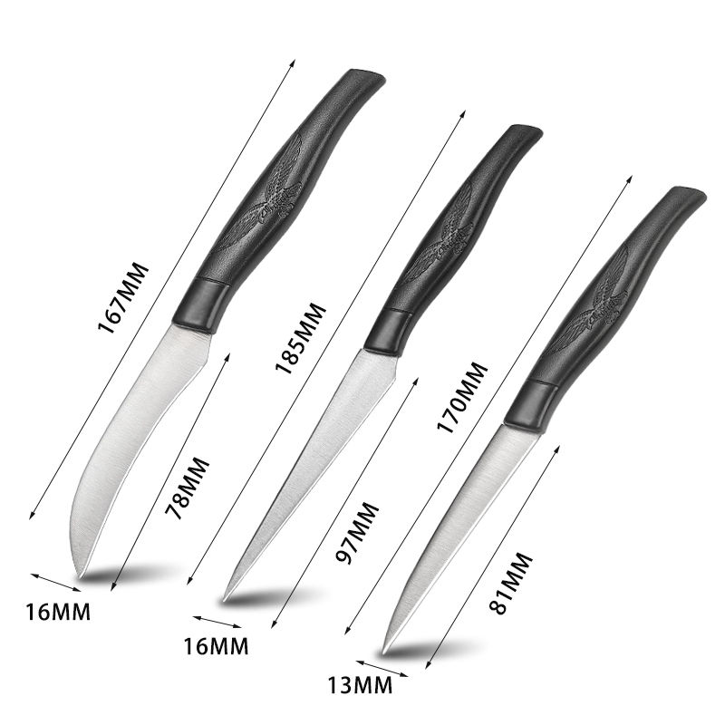 食品雕刻刀厨师套装专用水果主刀雕花刀萝卜刀拼盘刀三件套
