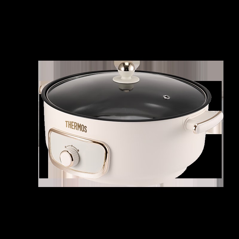 膳魔师(THERMOS)电火锅家用出租房宿舍 香槟金1360W EHA-4371A