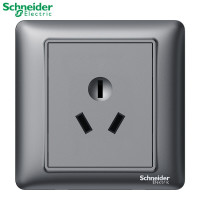 施耐德电气（Schneider Electric）睿意夜空灰 开关插座86型面板 家用墙壁式 五孔一开 夜空灰 16A三孔插座