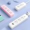 902[少女粉] 2插位 插头款 家用多功能USB 长线插座宿舍接线板多孔办公带线插排拖插线板无线