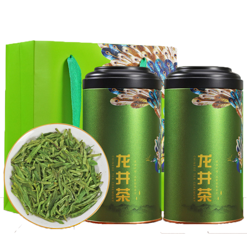 源御露 新茶春茶豆香龙井茶浓香型绿茶散装礼罐装300G