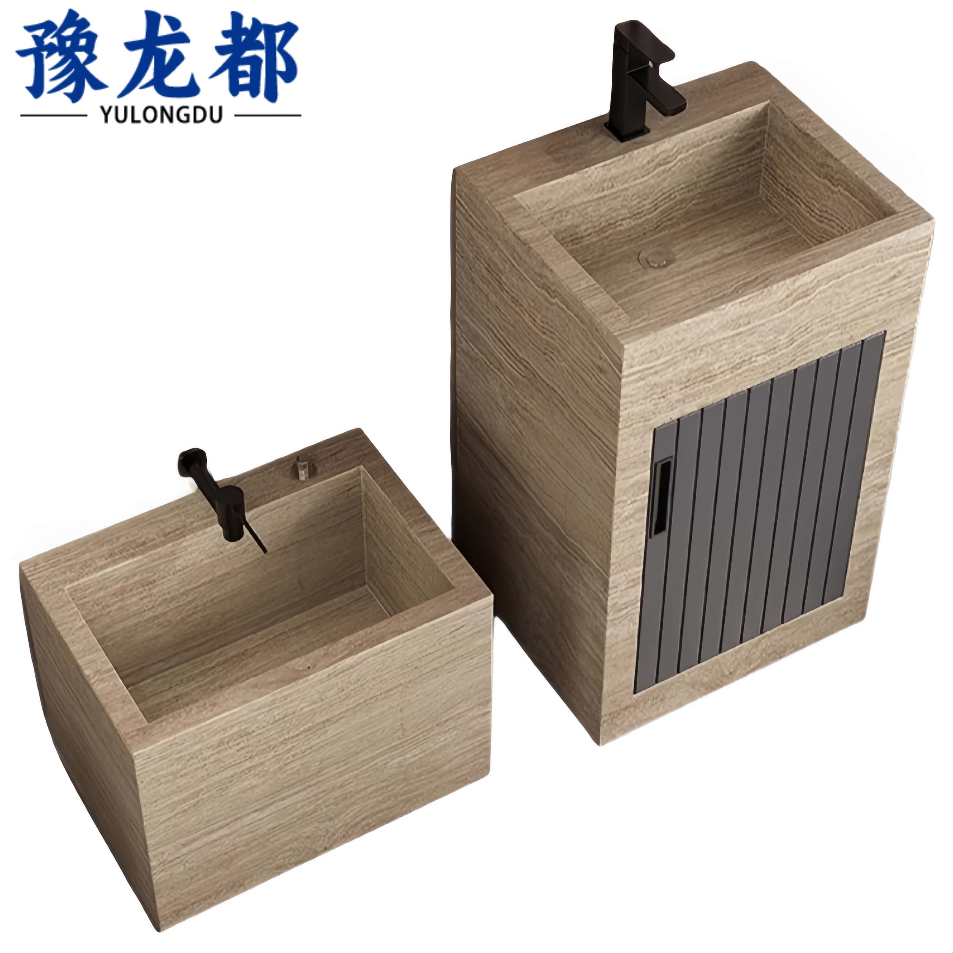 豫龙都洗手池+拖把池组合套