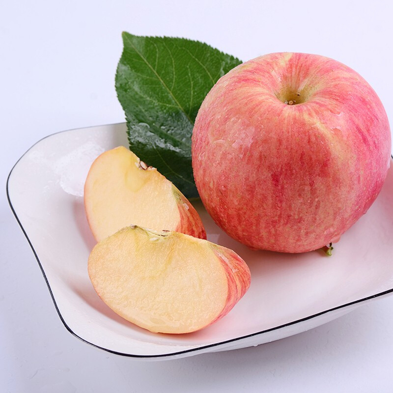 陕西顶端新鲜洛川红富士苹果礼盒12枚75mm延安苹果水果礼盒