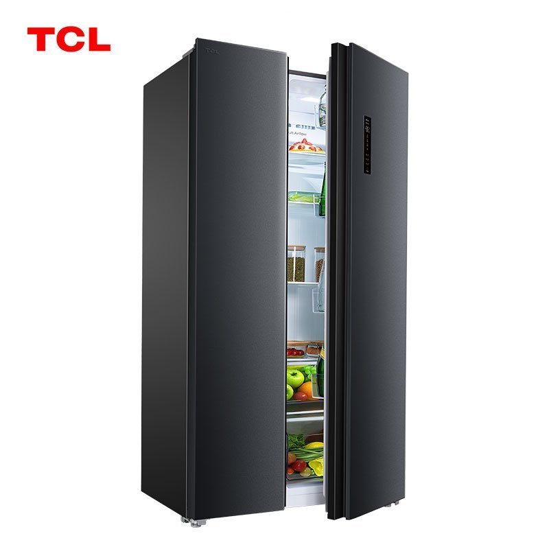 TCL 650升T3晶岩灰对开双门一级能效家用变频 对开风冷无霜 超薄嵌入式节能双变频 超大容量冰箱 R650T3-S