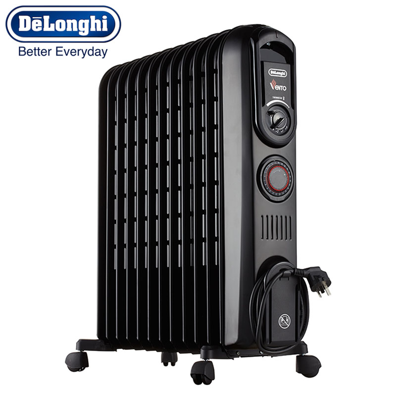 德龙(DeLonghi) V551220T双层电油汀12片 双层包裹定时功能家用快速制热节能静音 恒温 电热取暖器暖气片