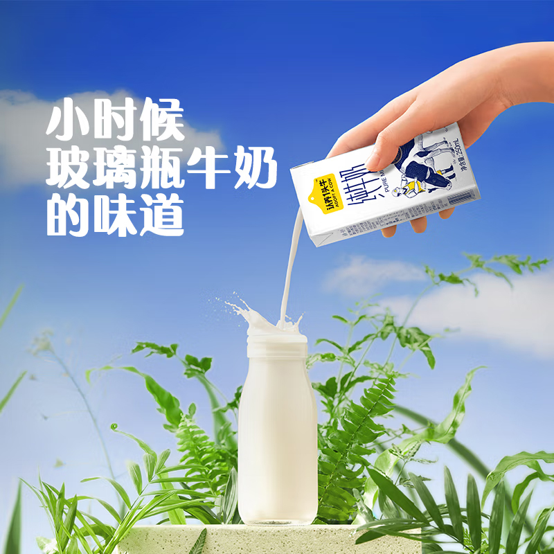 认养一头牛3.6g蛋白纯奶利乐砖250ml*12盒 一提装高清大图
