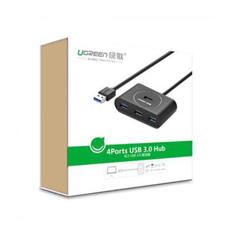 （HD）绿联（UGREE）30218 4口USB集线器（计价单位：个）黑色