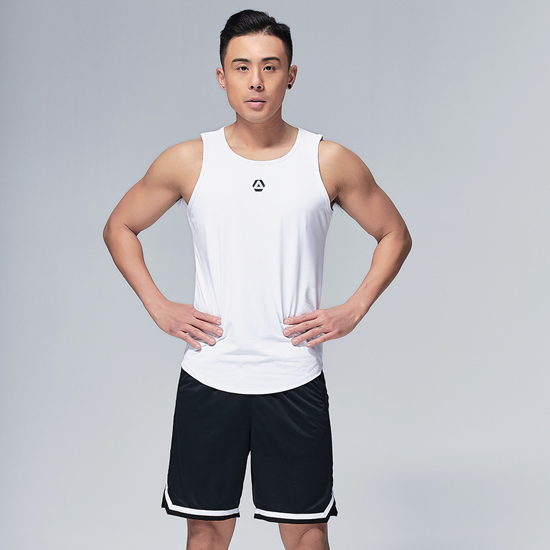 健身衣服男运动套装夏季篮球训练冰丝短袖背心速干衣t恤跑步装备
