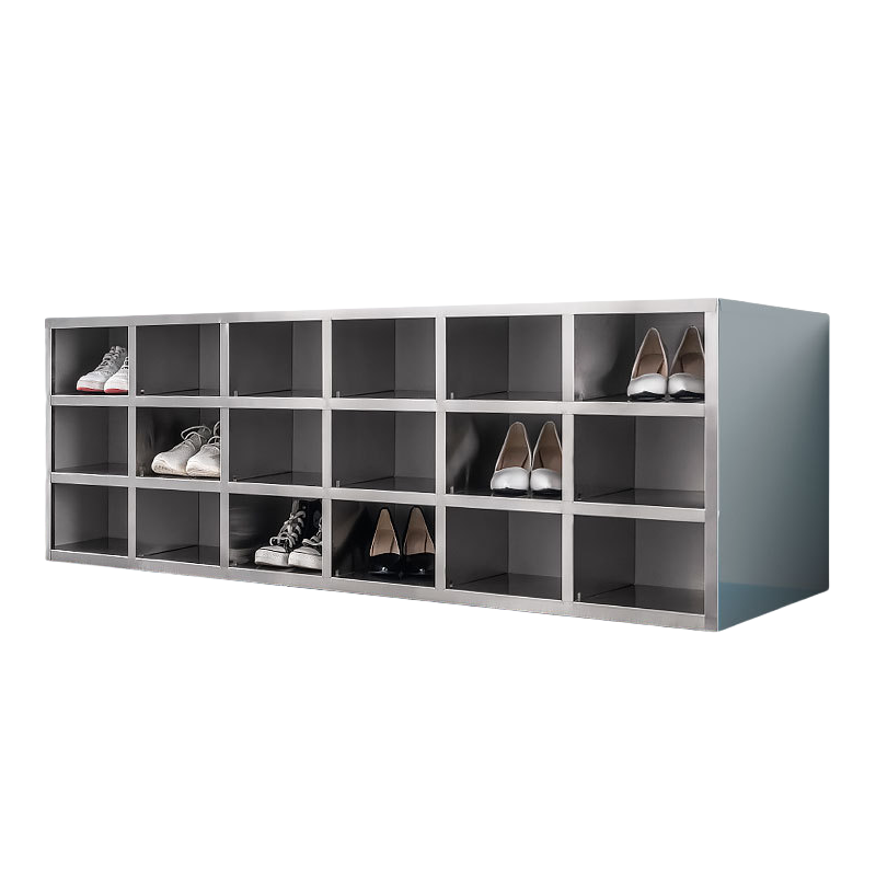 蕃蒂职工鞋柜36格双面台高清大图