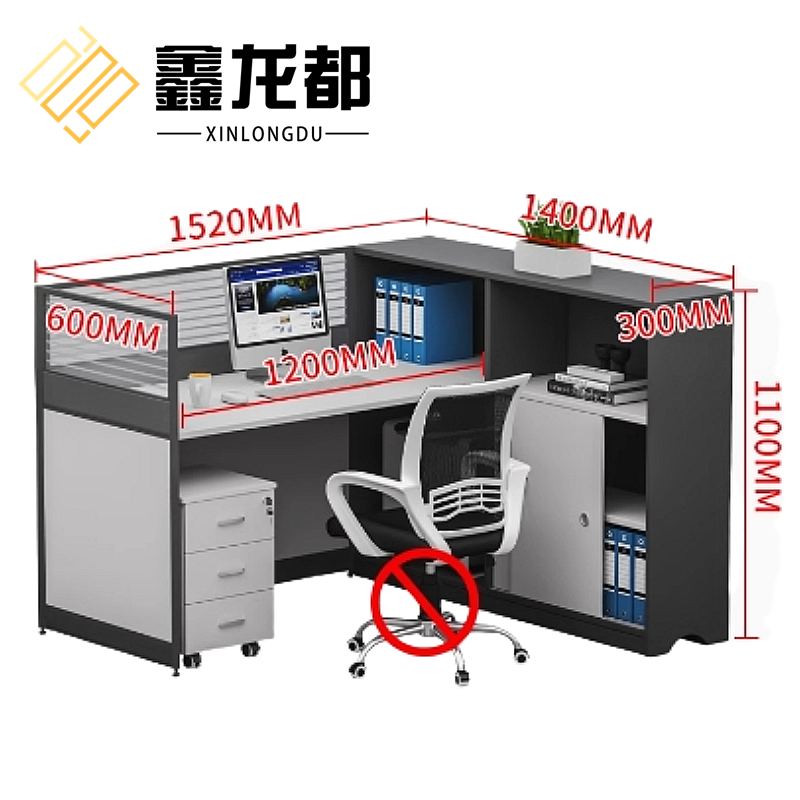 鑫龙都职员桌单人位套高清大图