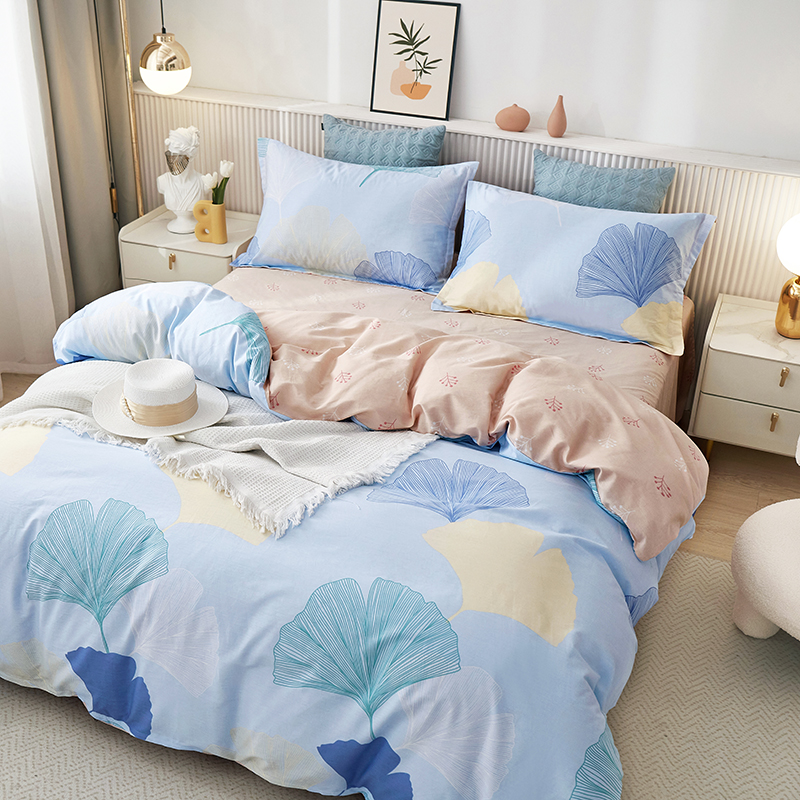 唐纳家纺 全棉四件套-银杏叶 200*230CM- TN-KT22019高清大图