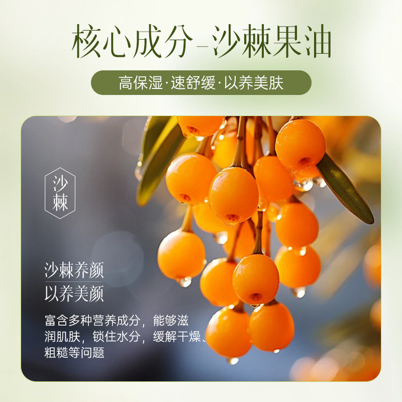 德德维芙沙棘沁润保湿霜润泽舒缓细腻光滑清爽不黏腻保湿润护面霜高清大图