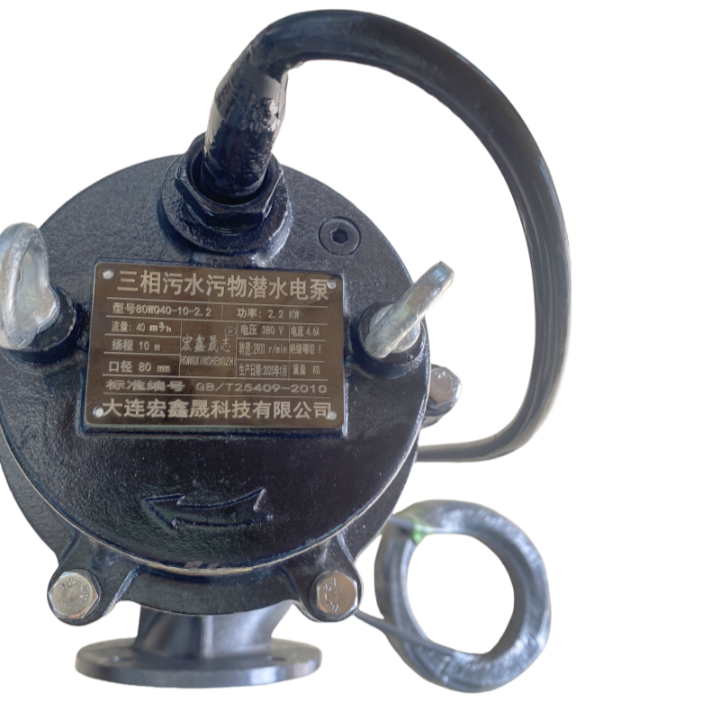 宏鑫晟志 三相污水污物潜水电泵 80WQ40-10-2.2 (380V) 单位:台高清大图