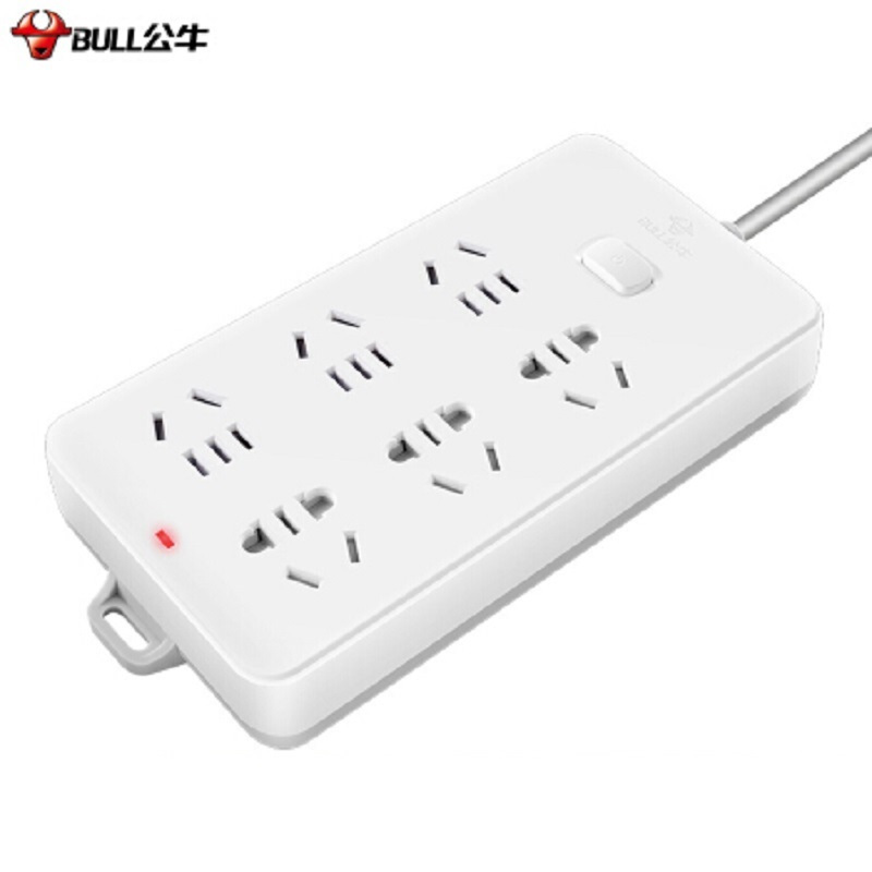 公牛(BULL)GN-109K 10米 插座/插线板/插排/排插/接线板/拖线板6位总控