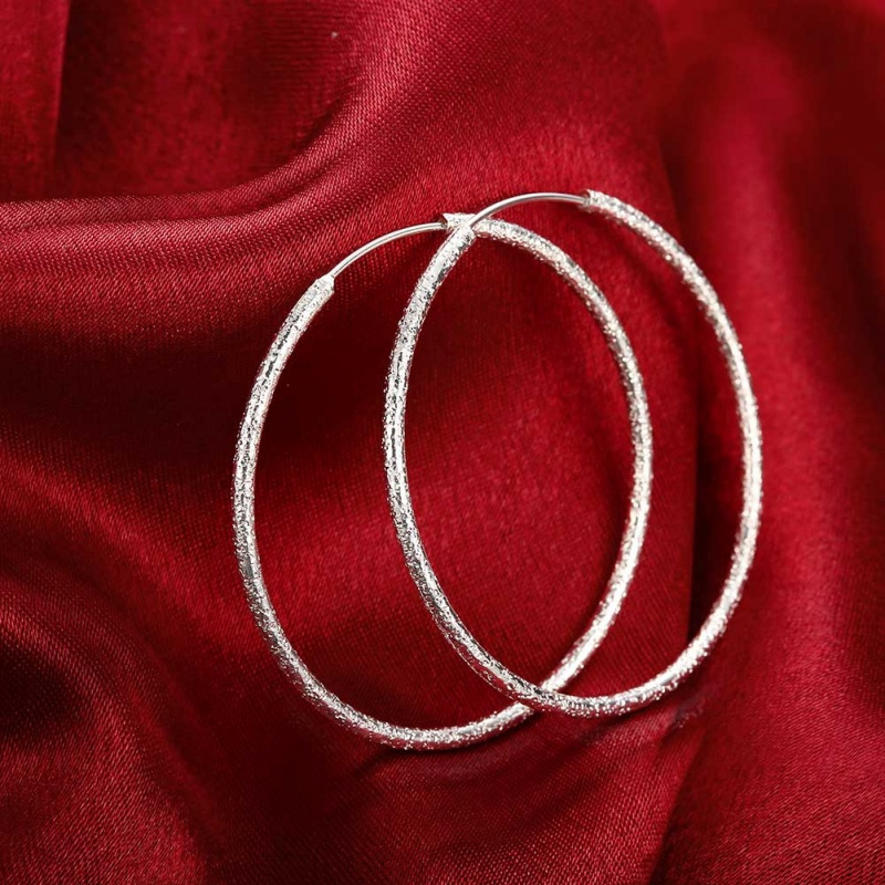 Women silver plated earring镀925纯银时尚夸张耳圈耳环耳饰E042