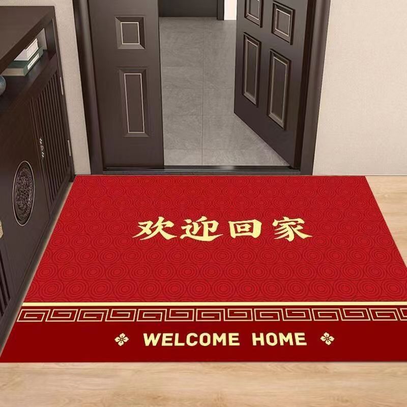 60x90cm欢迎光临门垫店铺门口入户地垫酒店防滑迎宾地毯出入平安 欢迎回家