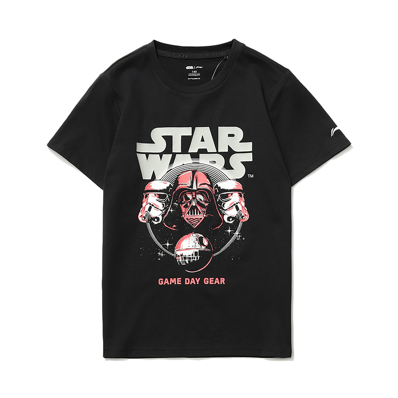 李宁星球大战联名系列童装短袖t恤男小大童男装印花春夏季运动服