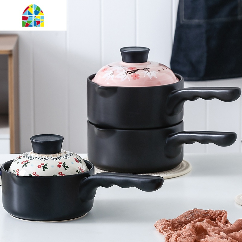 奶锅陶瓷迷你小砂锅婴儿宝宝热牛奶熬粥煮面锅家用奶锅