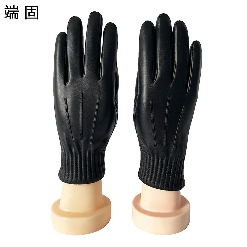 端固 加绒羊皮手套触屏男女同款 D1T 副高清大图