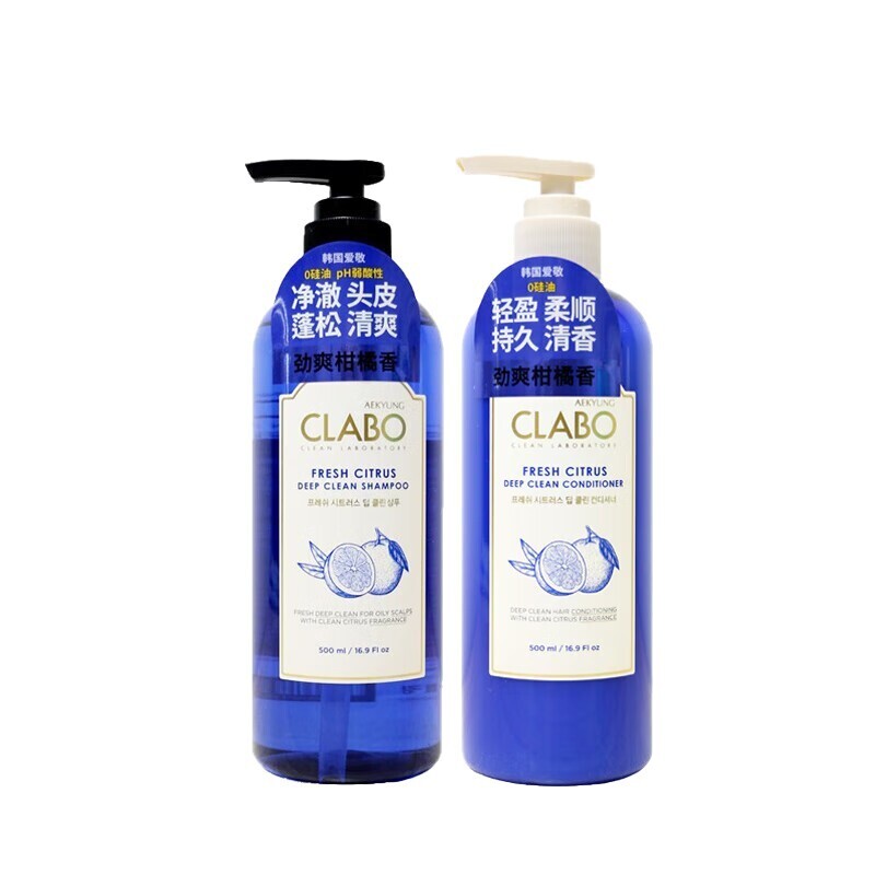 爱敬珂莱泊净澈洗发水500ml*1+护发素500ml*1【AEK01011】